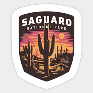 Saguaro National Park Cactus Arizona Sunset Sticker